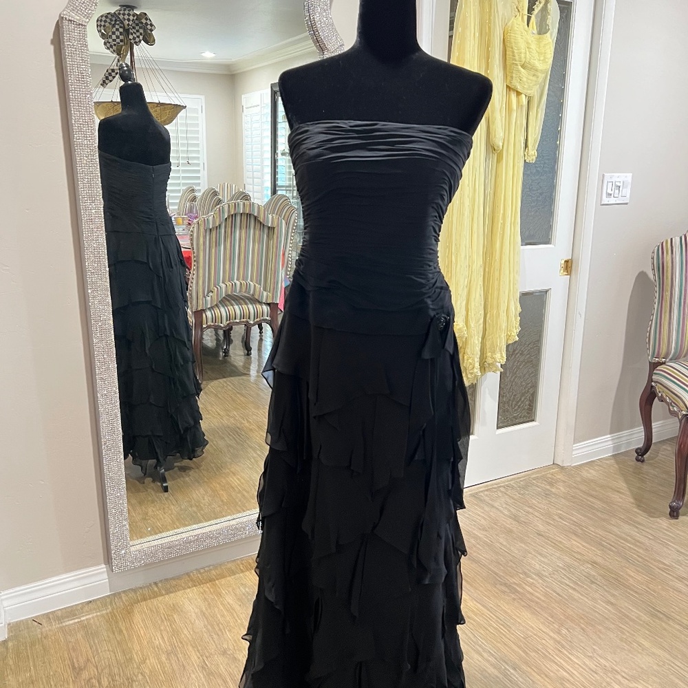 Kay Unger black dress, size 8